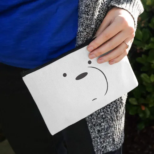 Miniatura 3 de We Bare Bears - Bolsa organizadora de maquillaje con diseño de oso de hielo, Blanco