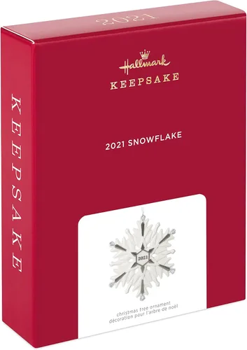 Miniatura 3 de Hallmark Keepsake Adorno de Navidad, año 2021, 2021 copo de nieve, porcelana
