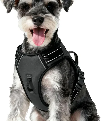 Miniatura 28 de Arnés para perro sin tirones, chaleco reflectante ajustable y acolchado para mascotas con asa de fácil control, fácil de llevar con nudo elegante