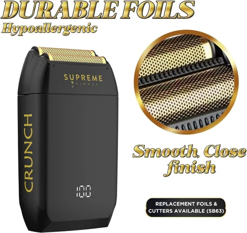Miniatura 2 de Supreme Trimmer Lámina de repuesto y cortador SB63 Lámina hipoalergénica para Crunch STF602 Negro