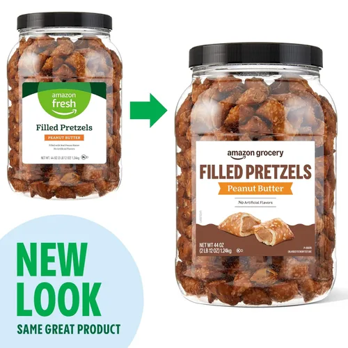 Miniatura 4 de Amazon Grocery, Pretzels rellenos de mantequilla de maní, 44 onzas (anteriormente Amazon Fresh, el embalaje puede variar)