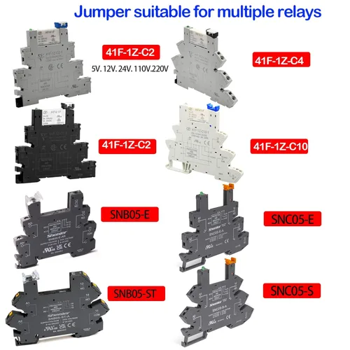 Miniatura 5 de Puente de relé electromagnético de uso general adecuado para enchufe HF41F-1Z-C2 Terminal de tornillo y conector conector con resorte Pieza