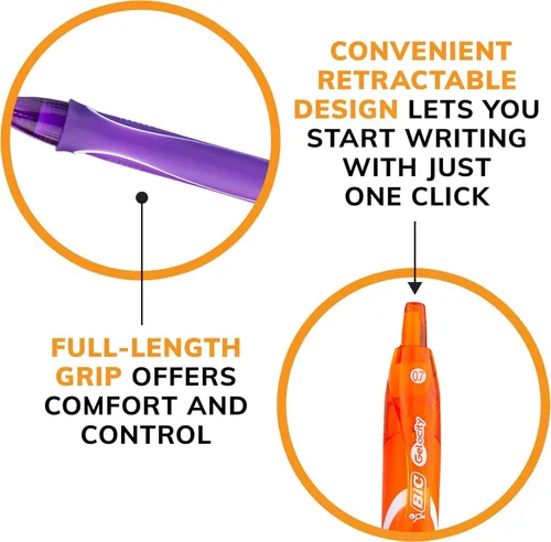Miniatura 4 de BIC Gelocity - Juego de bolígrafos de gel con temática oceánica de secado rápido con tinta de secado rápido y diseño retráctil, 16 unidades en tinta