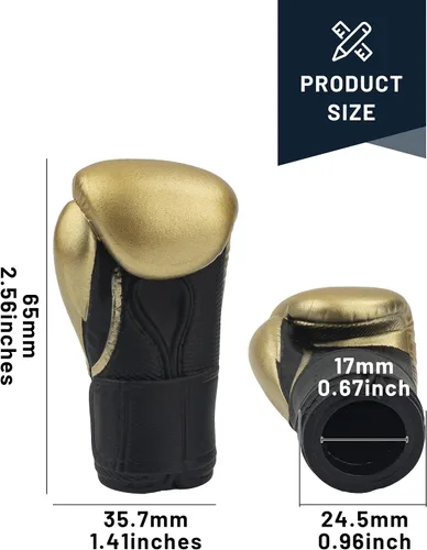 Miniatura 6 de Guantes de Boxeo Marionetas de Dedo Mini, ¡Noquea Tu Estrés! Cosas Raras Regalos Blanco Elefante al Azar, Oro - 2 Piezas