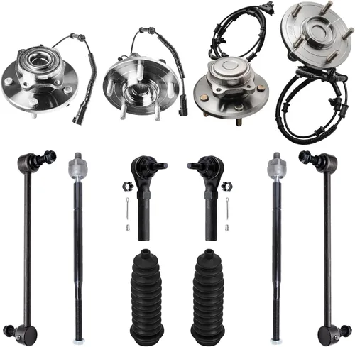 Miniatura 150 de Detroit Axle - Kit de nudillos de dirección delantera izquierda para Ford Edge Lincoln MKX 07-10, cojinete de rueda del lado del conductor, nudillo