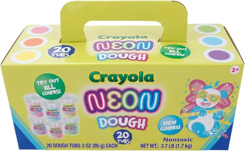 Miniatura 7 de Crayola Cosmic Dough 20pk x 3oz - Juguetes especiales para niños, recuerdos de fiesta, artículos escolares - Masa para modelar brillante no tóxica