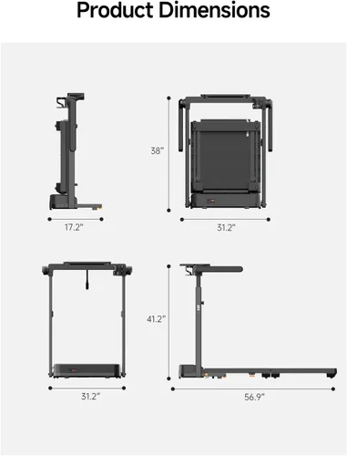 Miniatura 8 de WALKINGPAD Folding Treadmills for Home, Smart Vertical Fold, LED Display with Adjustable Height Handles