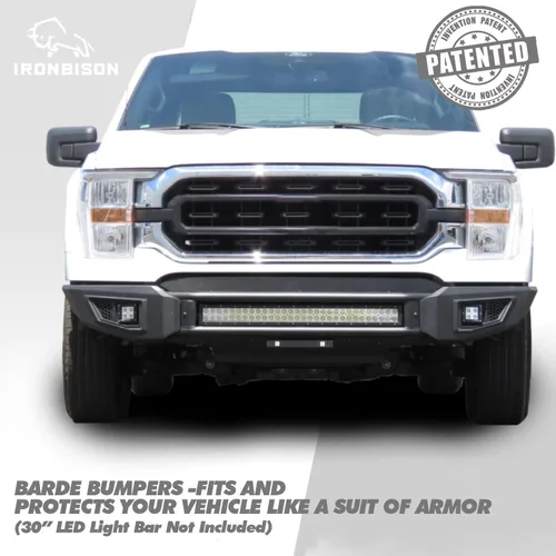 Miniatura 3 de IRONBISON Parachoques delantero Compatible con Ford F150 2021-2023 (Excl. F150 Lighting EV 2022-2023) Protección delantera para camioneta con 2