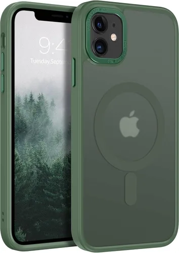 Miniatura 18 de BENTOBEN Funda para iPhone 11, Funda de teléfono para iPhone 11 Funda Magnética [Compatible con Mag Safe] Translúcida Mate Delgada Resistente a Negro