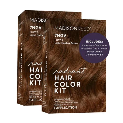 Miniatura 40 de Madison Reed - Kit de color de cabello radiante, tinte permanente para el cabello, 100 % cobertura de canas, sin amoníaco, castaño Catania 5NGM