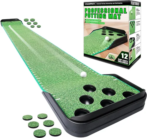 Miniatura 9 de CHAMPKEY Golf Putting Green Indoor - Advanced Guides Golf Putting Mat - Enhance Putting Accuracy and Challenge