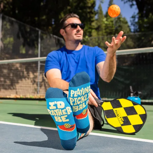 Miniatura 6 de Lavley Divertidos calcetines de pickleball para adultos, regalos geniales para hombres, mujeres y adolescentes, talla única