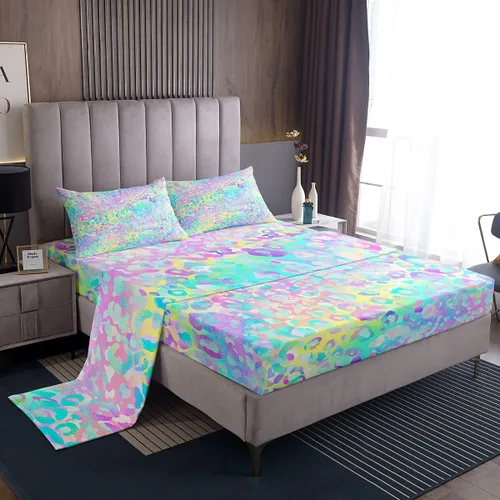Miniatura 38 de Feelyou Juego de ropa de cama con alfabeto 3D, juego de sábanas coloridas del alfabeto inglés para niños y adultos, sábanas de dibujos animados