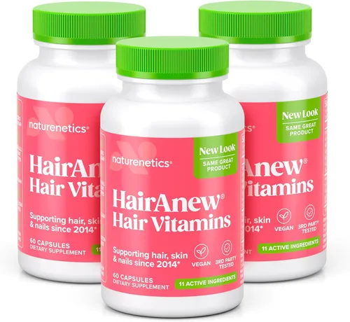 Miniatura 10 de Vitaminas para el crecimiento del cabello con biotina, probado, para cabello, piel y uñas, mujeres y hombres, aborda deficiencias de vitamina que