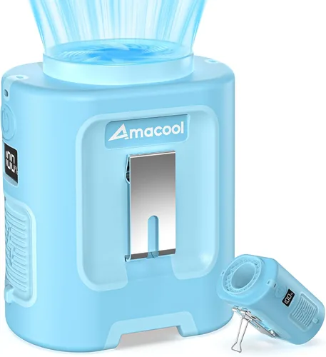 Miniatura 28 de AMACOOL Mini ventilador de cintura portátil con clip, 13,000 rpm, 4 velocidades, ventilador de cuello personal, hasta 24 horas de duración