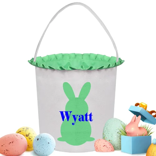 Cestas de Pascua personalizadas para niños y niñas, cestas de conejo de Pascua personalizadas para niños, cesta de caza de huevos de Pascua, regalos