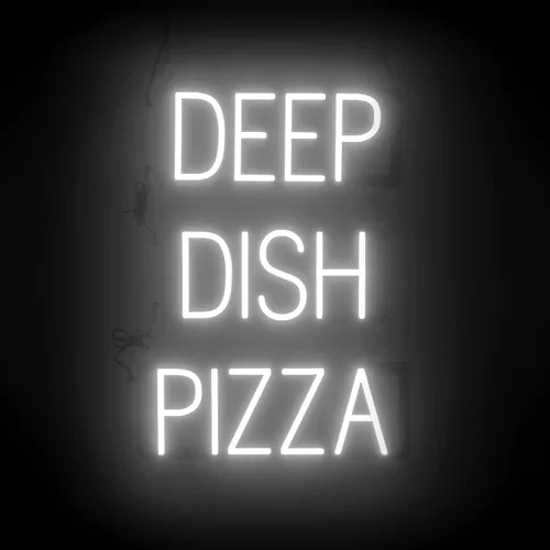 Miniatura 18 de SpellBrite Cartel PIZZA Letrero relacionado con pizza con aspecto de neón, fuente de luz LED azul 17.6 x 6.3 pulgadas