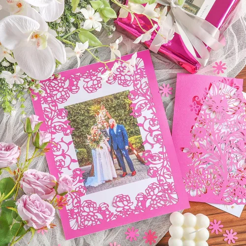 Miniatura 6 de Uncle Paul 40 hojas de cartulina rosa Bloming – 8.5 x 11 pulgadas de doble cara, papel de impresora de 65 libras, perfecto para álbumes de recortes