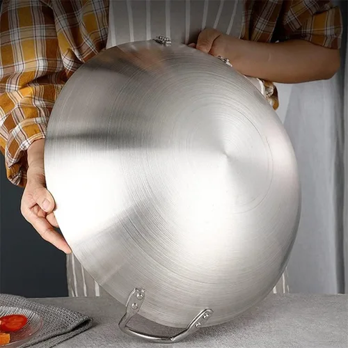Miniatura 6 de 1 unids Olla de cocina duradera de acero inoxidable Wok Sartén para uso doméstico