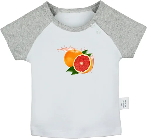 Miniatura 6 de Camiseta con estampado de pomelo de frutas, camisetas de bebé para bebés, camisetas de manga corta para recién nacidos, camiseta gráfica para niños