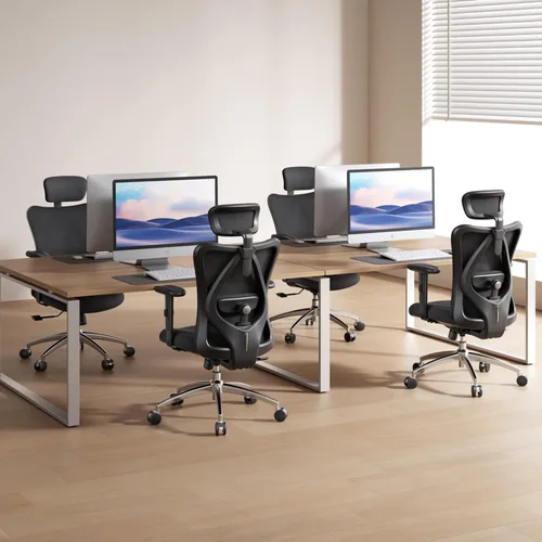 Miniatura 2 de Sihoo - Silla de oficina ergonómica, silla de escritorio con respaldo alto, reposacabezas ajustable con reposabrazos 2D, soporte lumbar y ruedas
