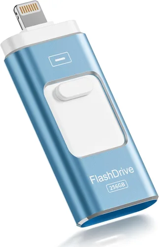 Miniatura 15 de Unidad Flash Certificada MFi Apple de 256GB para iPhone, Palillo de Fotos, Memoria USB Stick para Fotos y Videos, Unidad Flash de Alta Velocidad Rojo