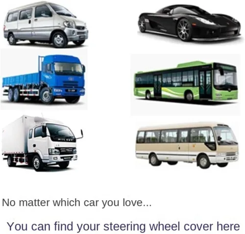 Miniatura 6 de Funda de cuero para volante de auto, camioneta y furgoneta, ajuste universal para 14, 15, 16, 17, 18, 19 pulgadas, máxima adherencia