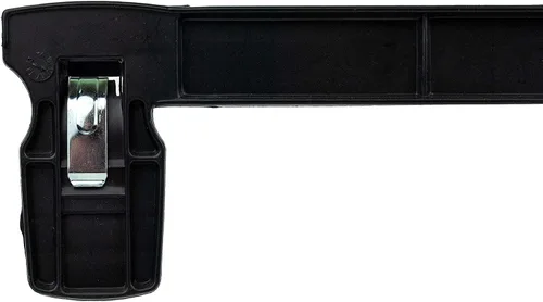 Miniatura 3 de HangOn Perchas para pantalones de plástico reciclado con clips acanalados, color negro, 14 pulgadas, paquete de 10