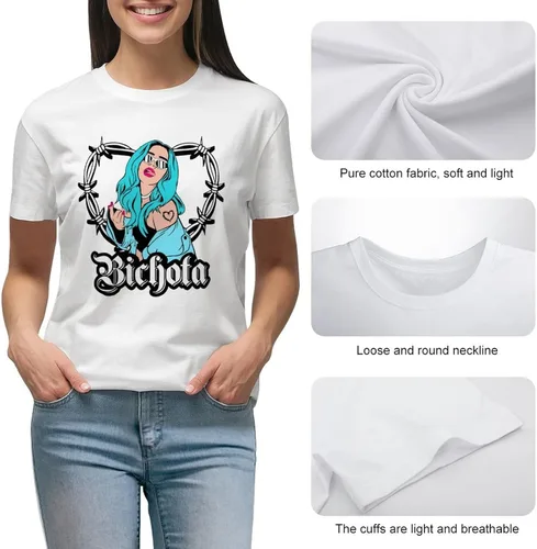 Miniatura 5 de Camisetas casuales para mujer, camiseta gráfica de moda, cuello redondo, camiseta de verano