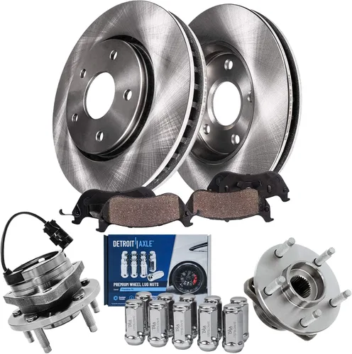 Miniatura 11 de Detroit Axle - Kit de frenos para Volkswagen Beetle Golf City Jetta Frenos de Disco Rotores Pastillas de Freno de Cerámica Reemplazo : Rotores