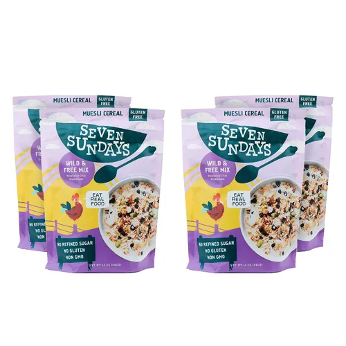 Miniatura 6 de Seven Sundays Farmers Market - Cereal orgánico Muesli de grosella y almendra, bolsa de 12 onzas, certificado sin gluten, sin OMG, sin azúcar