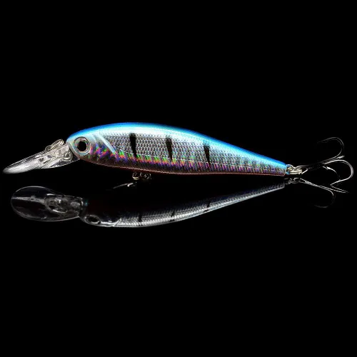 Miniatura 4 de Paquete de 10 señuelos de pesca, cebos duros, crankbait y Swimbait Kit de señuelos para agua dulce y salada, lubina, trucha, lucioperca, pez rojo