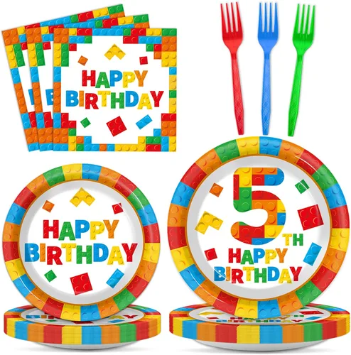 Miniatura 20 de Juego de 96 piezas de platos de papel, servilletas y tenedores para fiesta de cumpleaños número 16 para fiesta negra de dulces 16 años, platos
