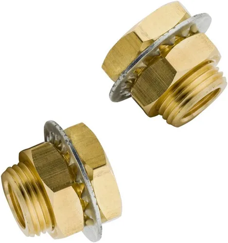 Miniatura 5 de Colocación de mamparo de latón de 1/4 de pulgada NPT hembra a granel, acoplamiento de mamparo (3/4-16UNF) 0.98 pulgadas macho, 15/16 pulgadas