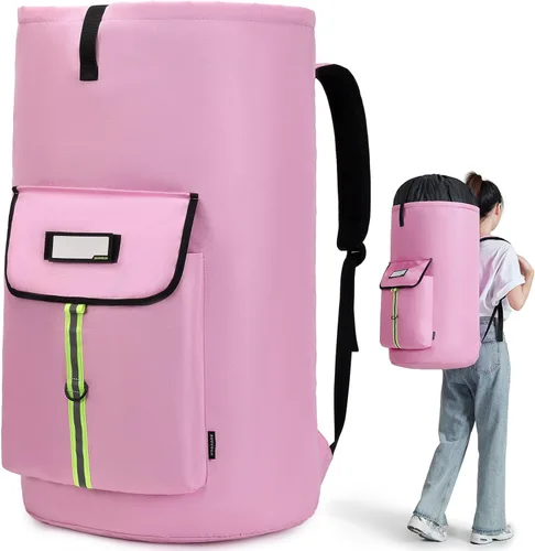 Miniatura 13 de mochila para colada, bolsas de lavandería extra grandes y resistentes, mochila para colada para estudiantes universitarios, cierre de cordón, Bolsa