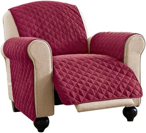 Miniatura 16 de Collections Etc - Funda protectora acolchada, reversible y resistente a derrames para muebles con lazos - Cubre el fondo del asiento, el respaldo