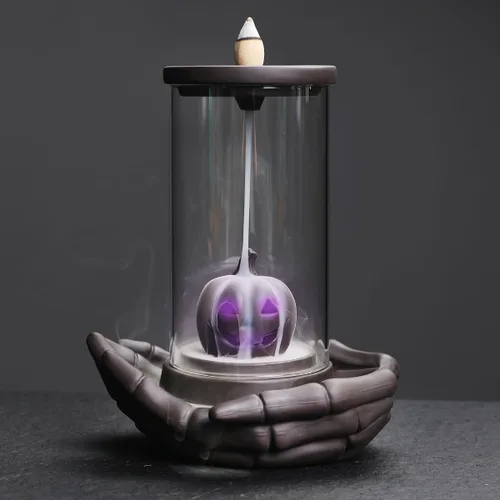 Miniatura 8 de Soporte para Incienso de Cono Cascada – Humo frío que fluye hacia atrás, quemador de incienso con reflujo, fuente de cerámica, soporte único