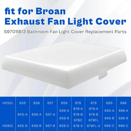 Miniatura 4 de prime&swift Lente de luz S97011813 para Broan, pieza de repuesto para cubierta de luz de baño para Broan S99110391, S99110428, S99110433, S99110438