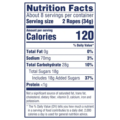 Miniatura 2 de SweeTARTS Soft & Chewy Ropes Candy, sabor a fresa picante, bolsa de 9 onzas