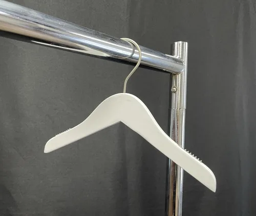 Miniatura 4 de NAHANCO Perchas de madera para bebé/bebé, blanco de bajo brillo, 25/CTN.