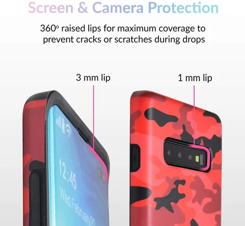 Miniatura 3 de Velvet Caviar - Funda compatible con Galaxy S10 Camuflaje rojo