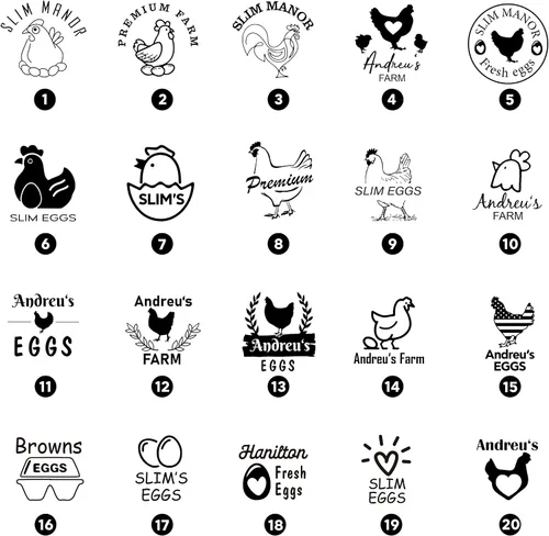 Miniatura 2 de Sellos de huevos personalizados para huevos frescos, personaliza tus huevos frescos de granja con sello de huevo personalizado, fácil de usar