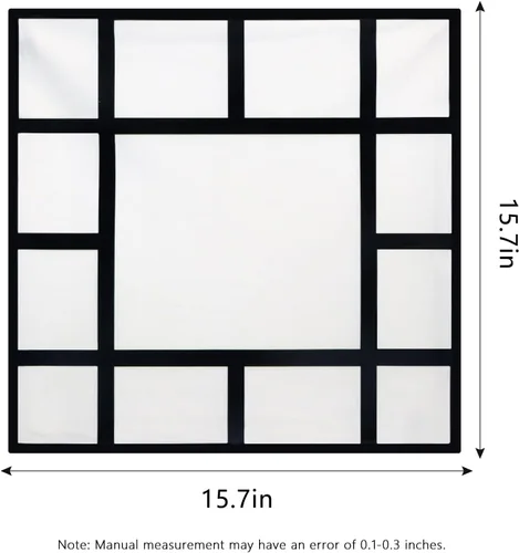 Miniatura 2 de 4 piezas de fundas de almohada de celosía en blanco para sublimación, fundas de cojín, fundas de almohada de 13 paneles para impresión