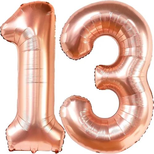 Miniatura 12 de KatchOn, Globos negros enormes del número 13, 40 pulgadas, globo negro de cumpleaños número 13 para decoraciones de cumpleaños de 13 para niños