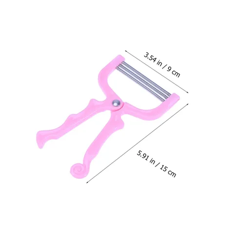 Miniatura 2 de Depilación facial para mujeres, diseño manual portátil; depiladora de cuerpo completo, sin dolor; 2 unidades de removedor rosa para cara, cuello