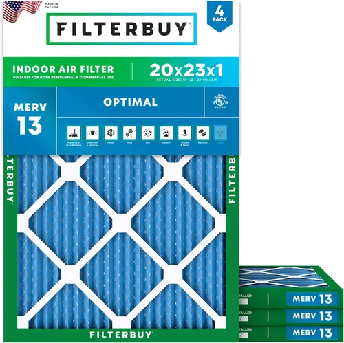 Miniatura 21 de Filterbuy Filtro de aire MERV 13 de 8 x 14 x 1 pulgadas, protección óptima contra el humo y la alergia (paquete de 4), filtros electrostáticos