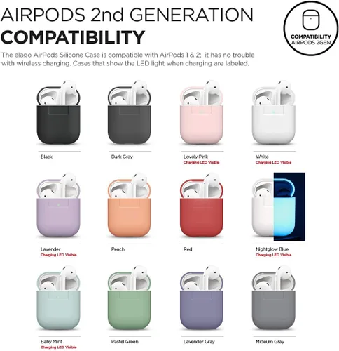 Miniatura 6 de elago AirPods - Funda de silicona para AirPods [Protección extra]