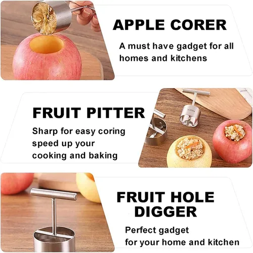 Miniatura 4 de Herramienta de cocina separador de núcleo de pera de manzana, removedor de núcleo de pera de manzana de acero inoxidable, removedor de picaduras