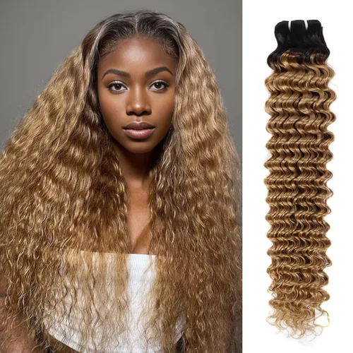 Miniatura 7 de Manojos de cabello humano ondulado profundo de 12, 14, 16 pulgadas, paquetes de ondas de agua, 100% sin procesar, 10A, cabello humano virgen