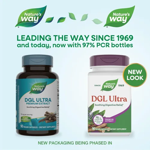 Miniatura 2 de Nature's Way Premium Extract DGL Ultra Extra Strength Alivio digestivo*, 90 cápsulas